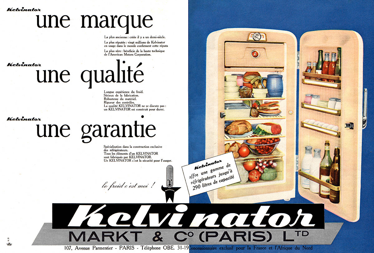 Publicité Kelvinator 1959