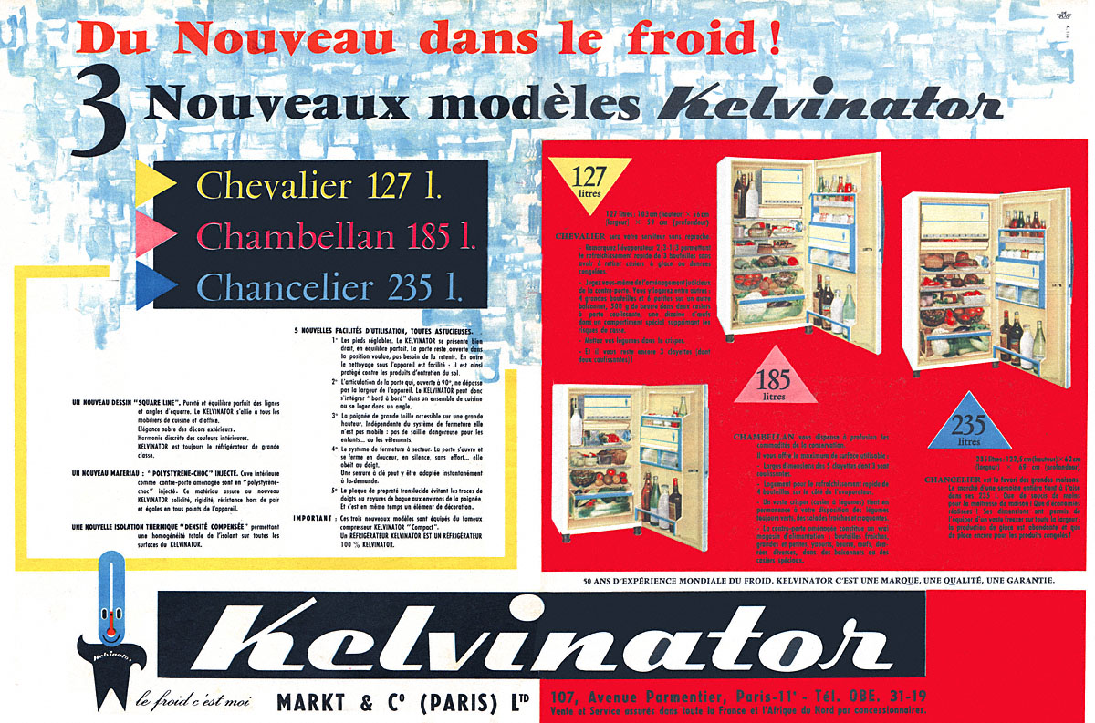 Publicité Kelvinator 1959