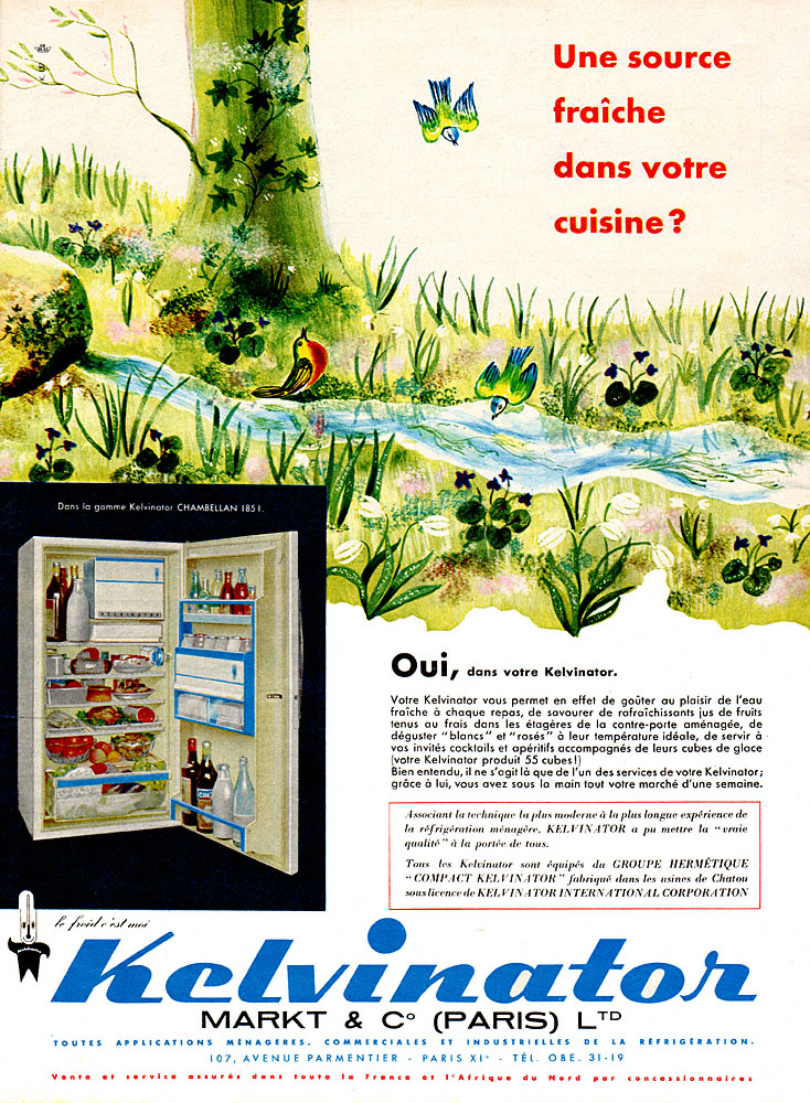 Publicité Kelvinator 1960