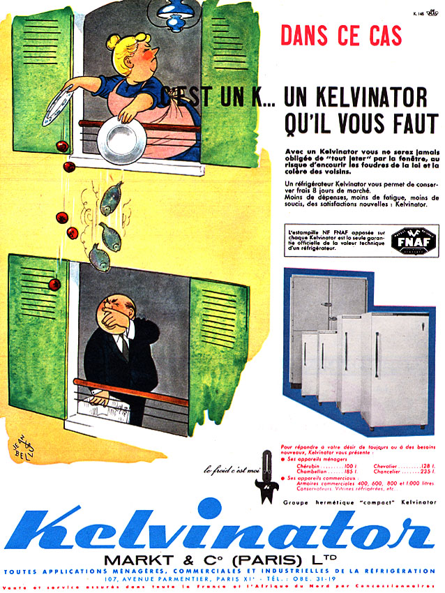Publicité Kelvinator 1960