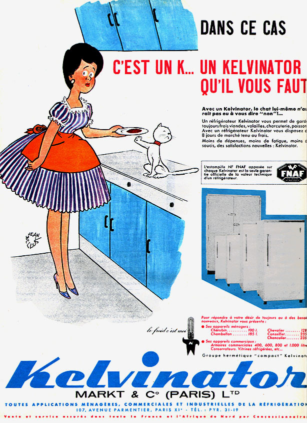 Publicité Kelvinator 1961