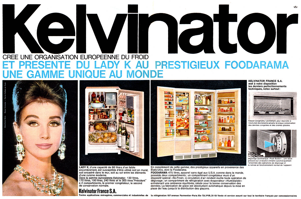 Publicité Kelvinator 1962