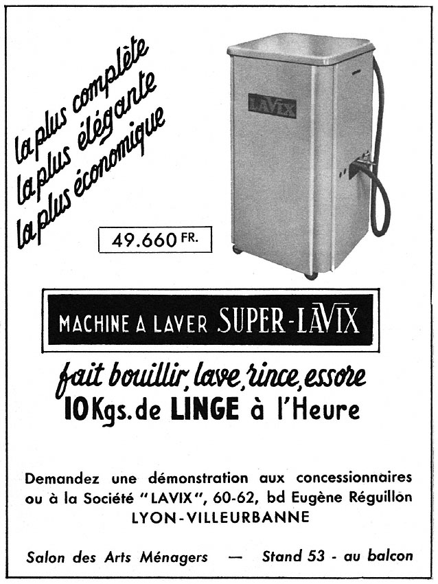 Publicité Lavix 1951