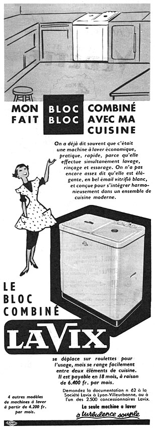 Publicité Lavix 1956