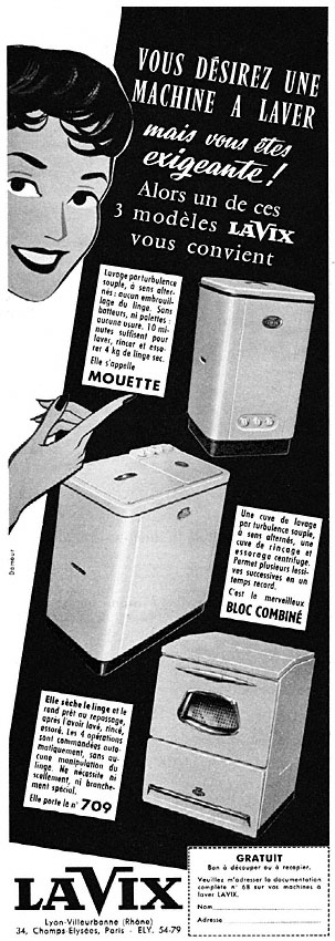 Publicité Lavix 1957