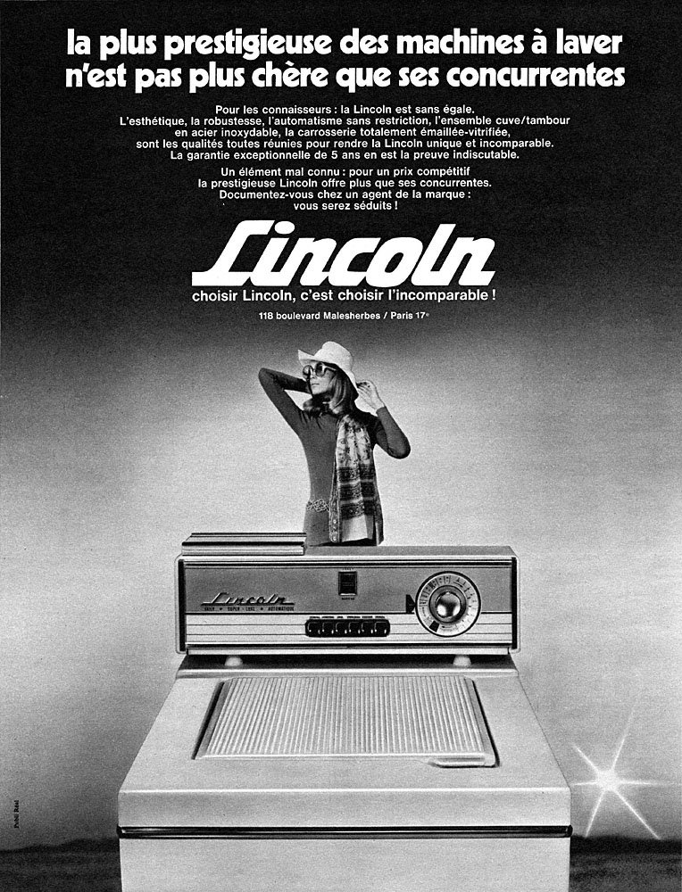 Publicit� Lincoln 1970