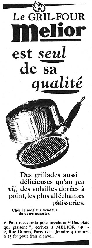 Publicité Melior 1953