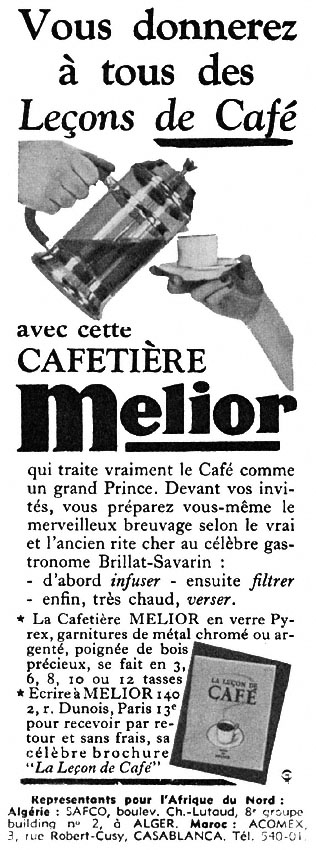 Publicité Melior 1953