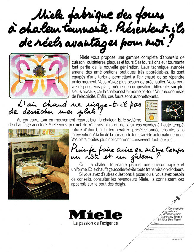 Publicité Miele 1980