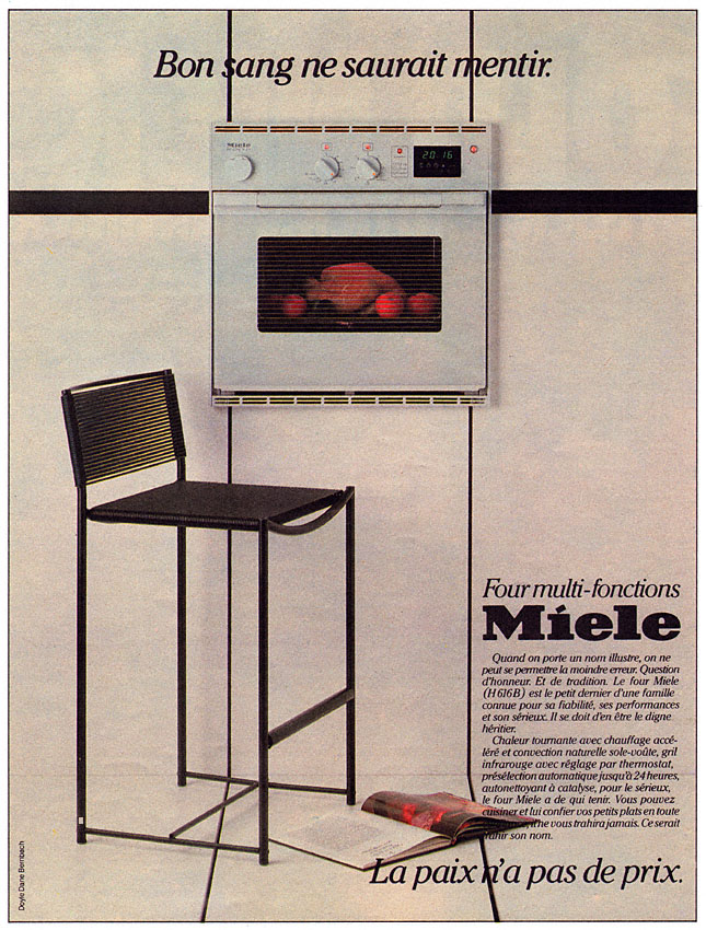 Publicité Miele 1984