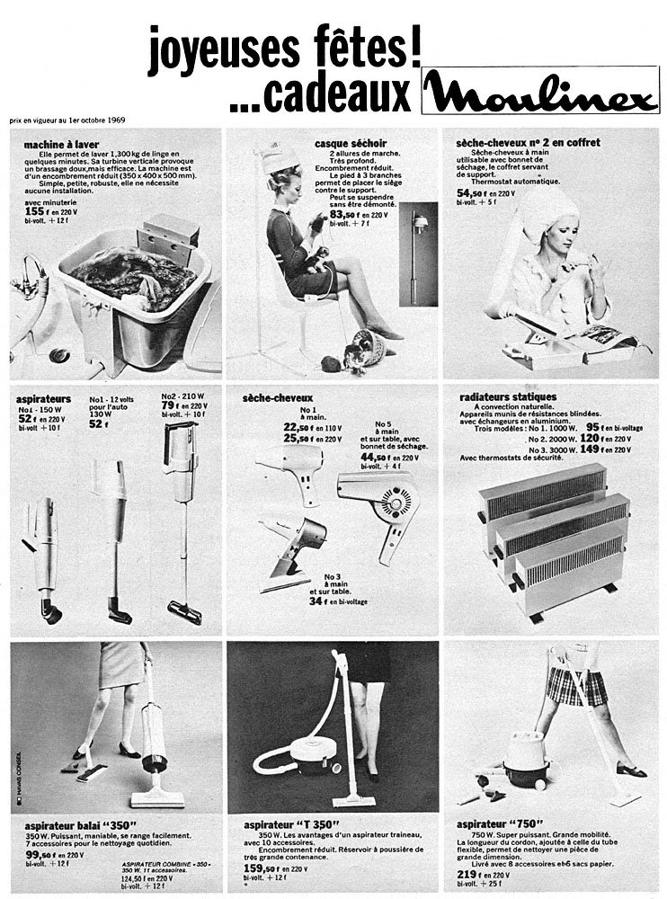 Publicit� Moulinex 1969