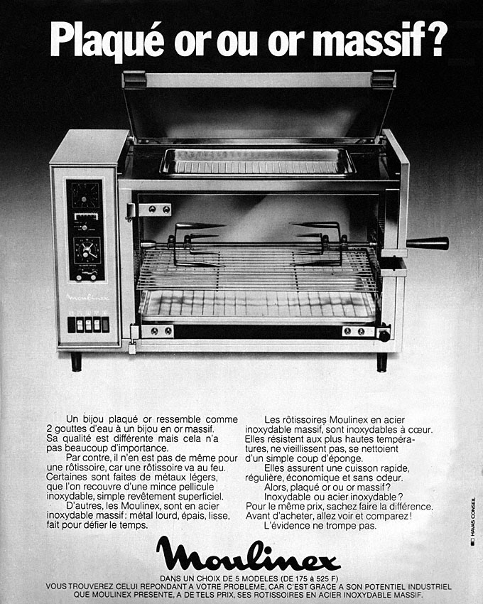 Publicité Moulinex 1970