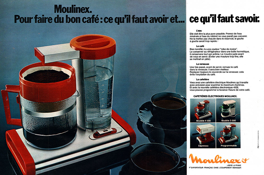 Publicité Moulinex 1978