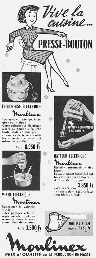 Publicité Moulinex 1959