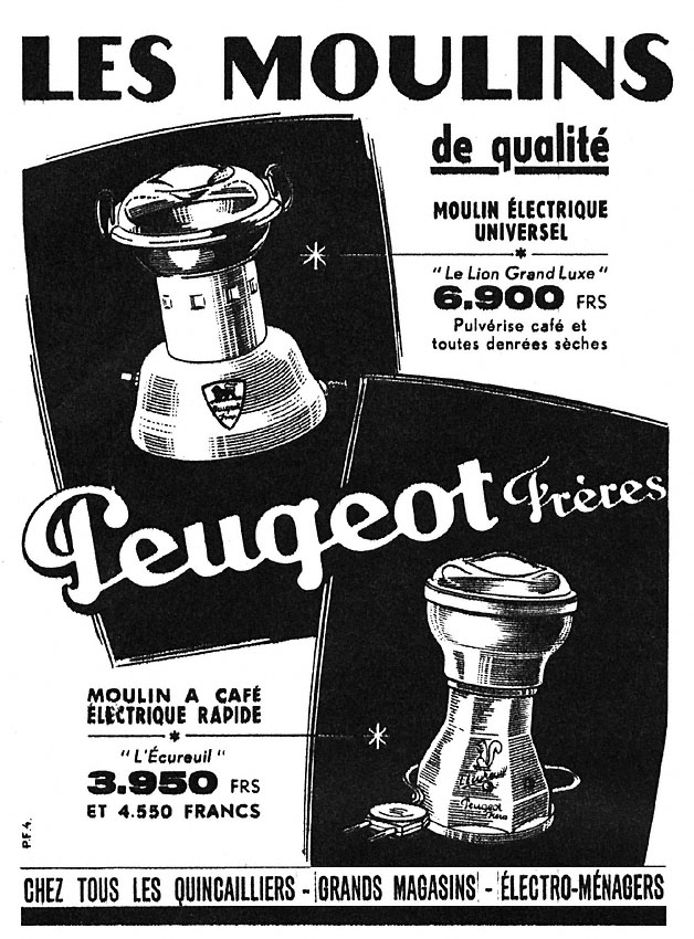 Publicité Peugeot 1955