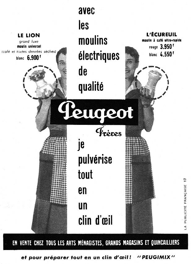 Publicité Peugeot 1955