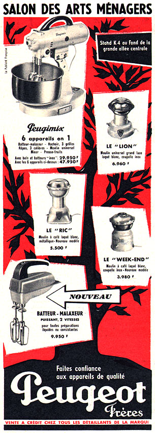 Publicité Peugeot 1956