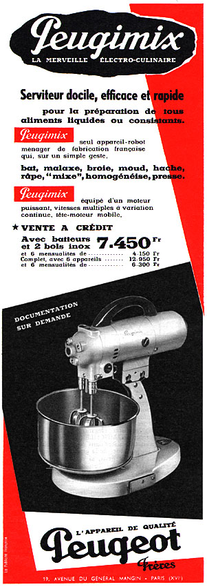 Publicité Peugeot 1956