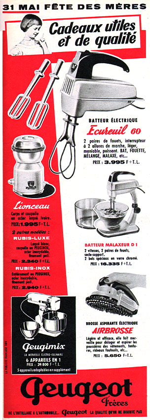 Publicité Peugeot 1959