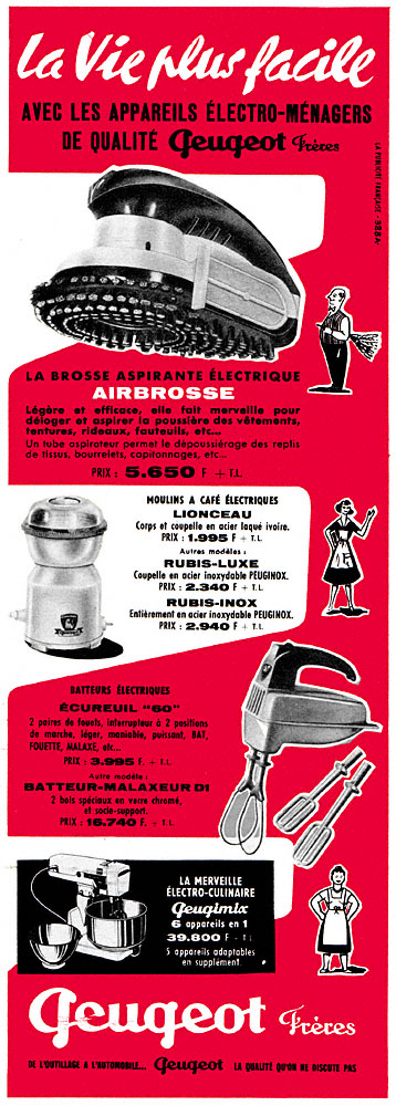 Publicité Peugeot 1959