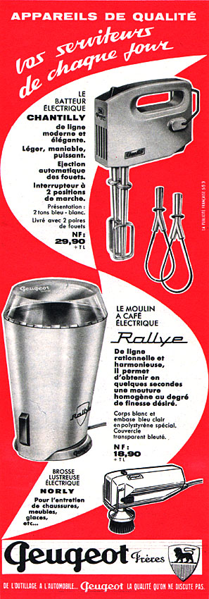 Publicité Peugeot 1960