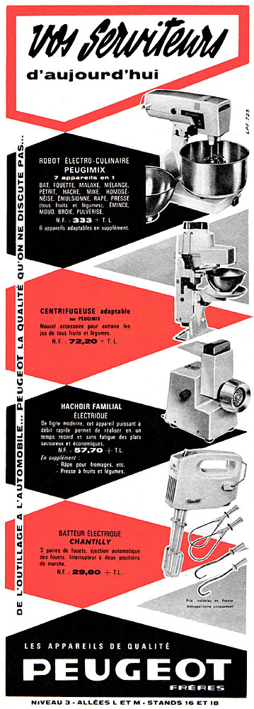 Publicité Peugeot 1962