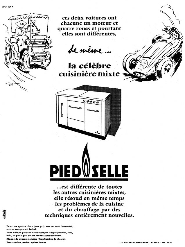 Publicité Pied Selle 1956