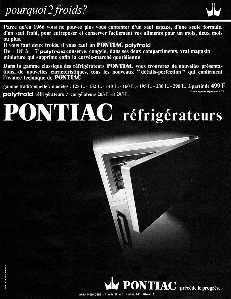Publicit� Pontiac 1966