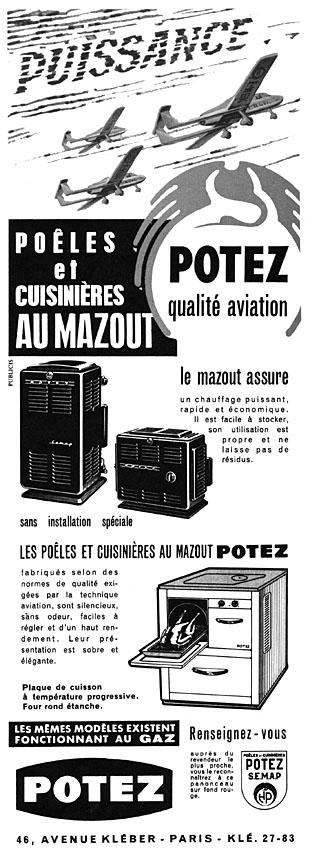 Publicité Potez 1957