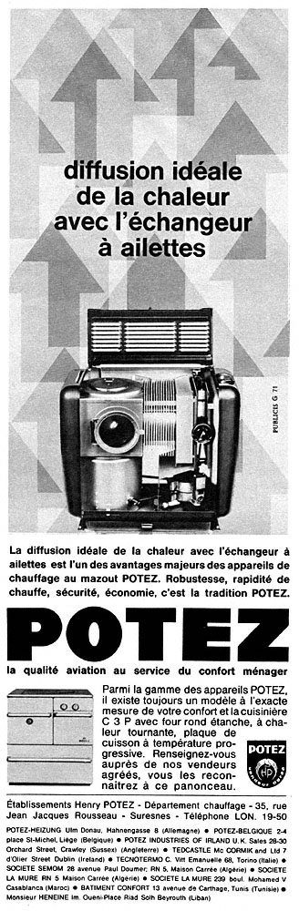 Publicité Potez 1963