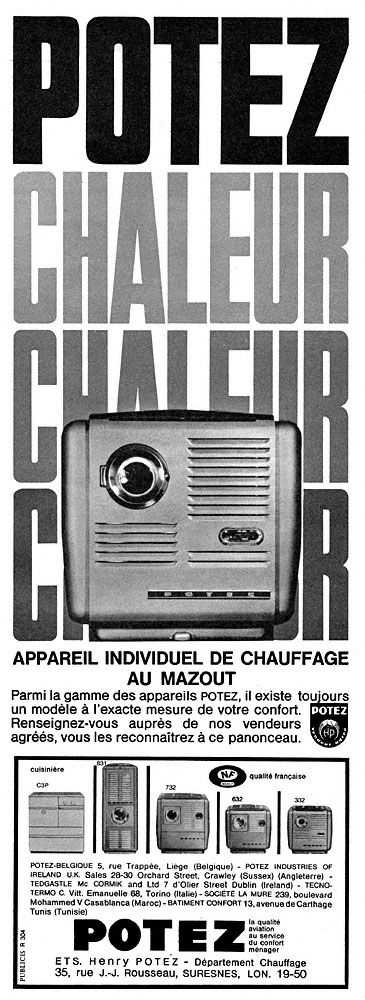 Publicit� Potez 1964