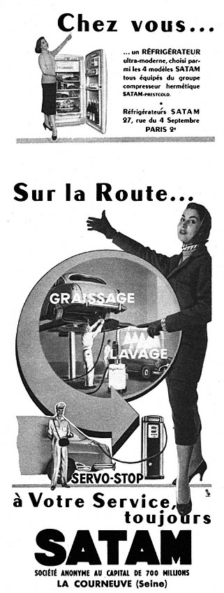 Publicité Satam 1956