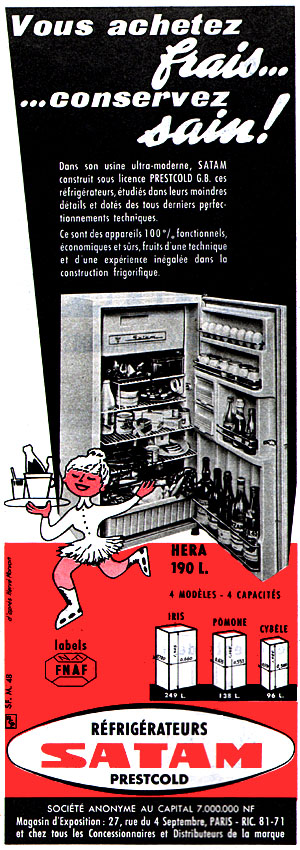 Publicité Satam 1960