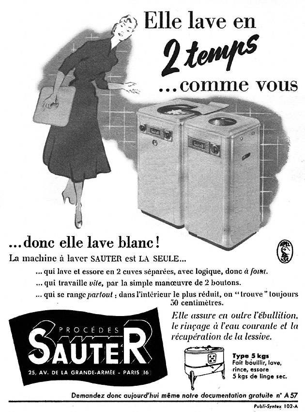 Publicité Sauter 1953