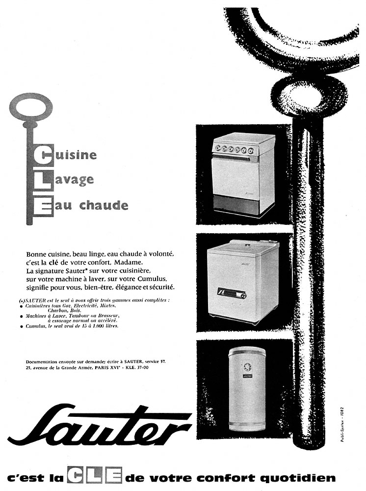 Publicité Sauter 1960