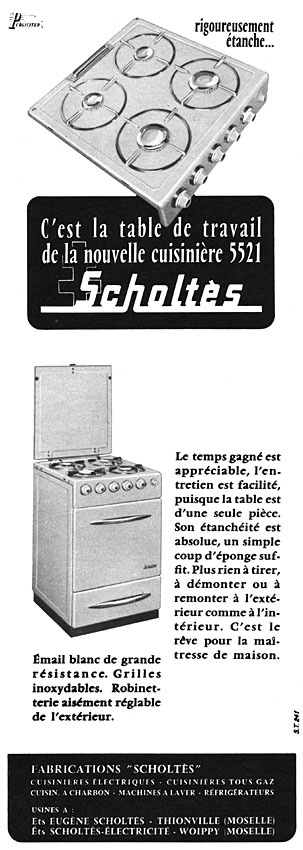 Publicité Scholts 1956
