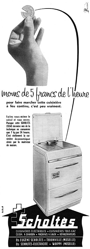 Publicité Scholts 1956