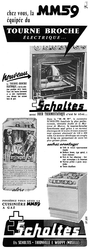 Publicité Scholts 1959