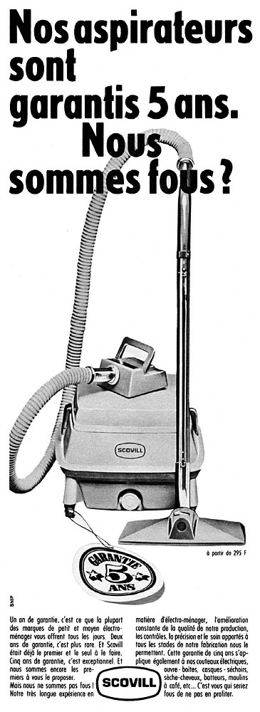 Publicit� Scovill 1966