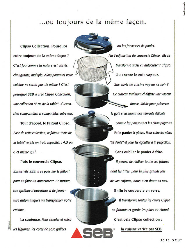Publicité Seb 1997