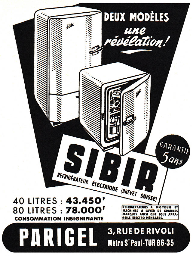 Publicité Sibir 1951
