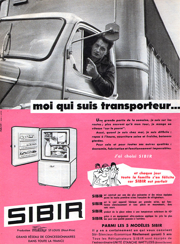 Publicité Sibir 1959