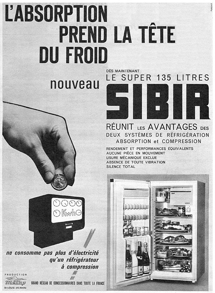 Publicité Sibir 1962