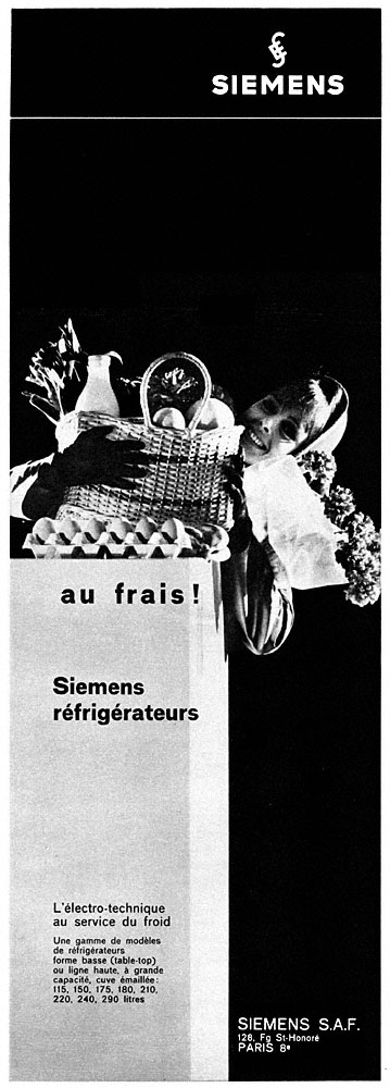 Publicité Siemens 1963