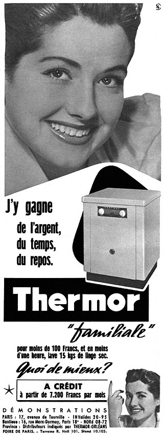 Publicité Thermor 1954