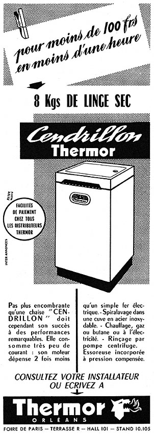 Publicité Thermor 1956