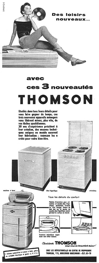 Publicité Thomson 1954