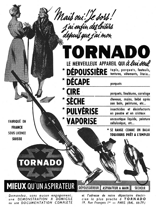 Publicité Tornado 1951