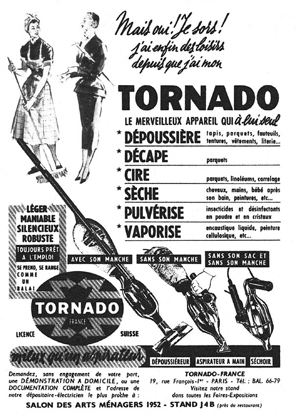 Publicité Tornado 1952