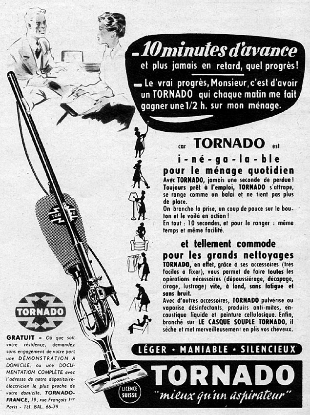 Publicité Tornado 1953